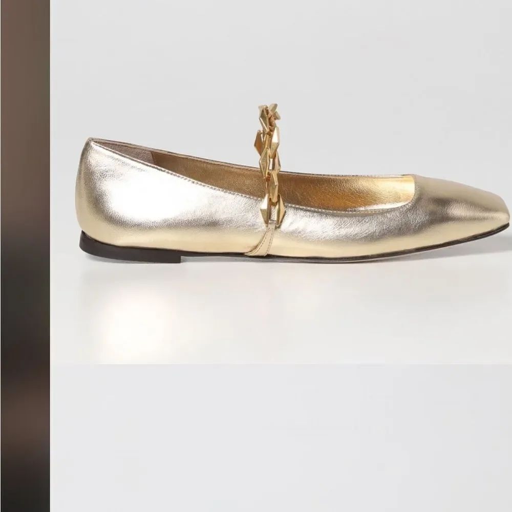 Jimmy Choo Diamond Tilda Flat ballerinas in metallic nappa
